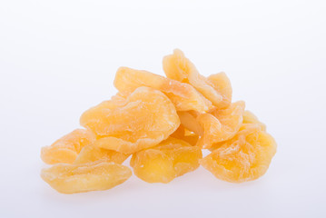 apple dry or dried apple slices on background.