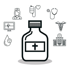 set medical healthcare icons
