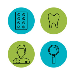 set medical healthcare icons