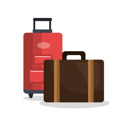 luggage transport service isolated icon