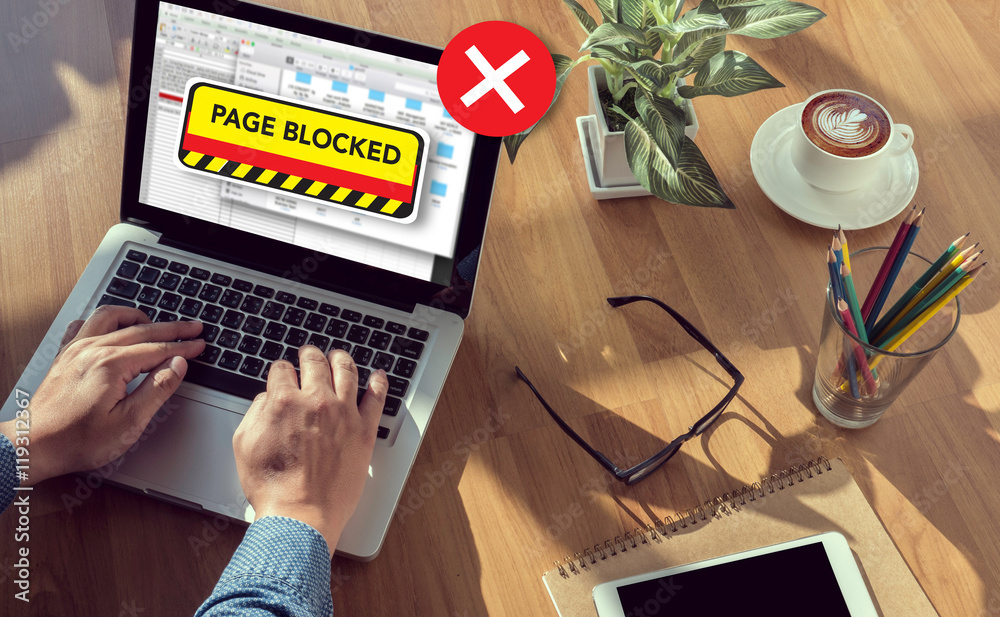 Poster data failure computer page blocked browsing connection data fail