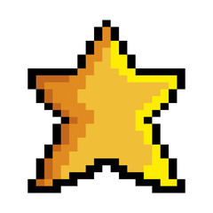 star game pixel figure isolated icon