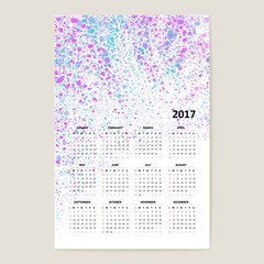 Calendar for 2017.