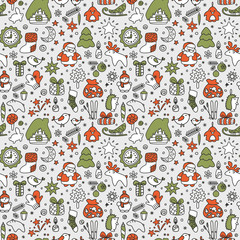 Seamless texture - New Year, Christmas, winter