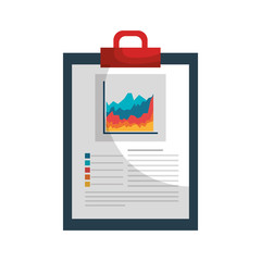 clipboard with statistics isolated icon