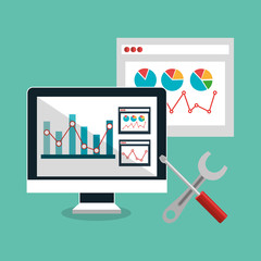 search engine optimitation success business vector illustration design