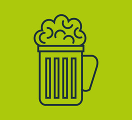 fresh beer isolated icon vector illustration design