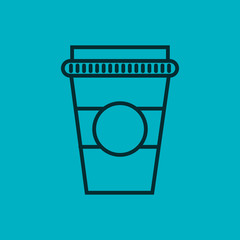 coffee glass container isolated icon vector illustration design