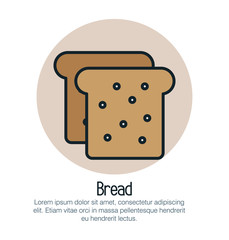 bread toast isolated icon vector illustration design