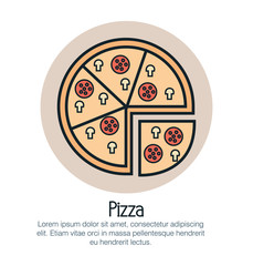 pizza fast food isolated icon vector illustration design