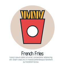 french frieds isolated icon vector illustration design