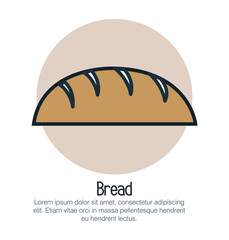 bread bakery isolated icon vector illustration design
