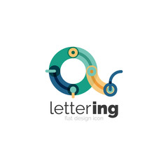 Linear business logo letter