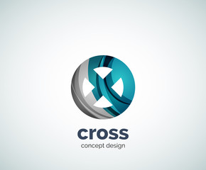 Vector cross logo template