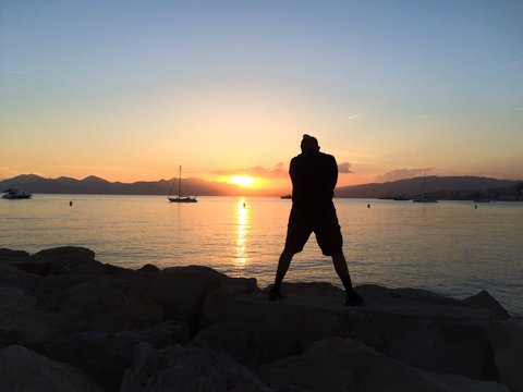 photographer taking sunset pictures