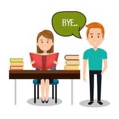 people talking speech communication vector illustration design