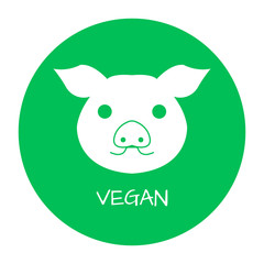Vegan Free Label. Food intolerance symbols. Vector illustration.