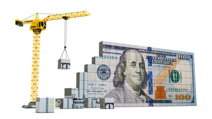 crane and money - 119315903