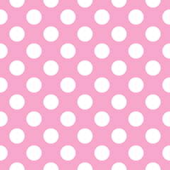 Vector pattern with polka dots - obrazy, fototapety, plakaty