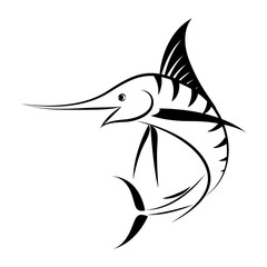 graphic marlin, vector