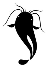 graphic catfish, vector