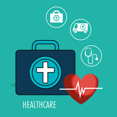 Obraz premium set medical healthcare icons vector illustration design