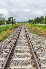 Obraz premium Classical railway track in Thailand