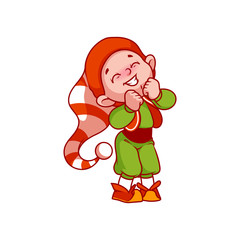 Very happy Santa's helper.