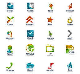 Vector set of internet logo icons
