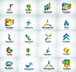 Vector set of internet logo icons