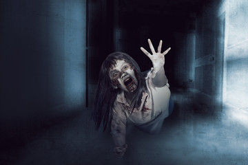 Asian zombie ugly woman