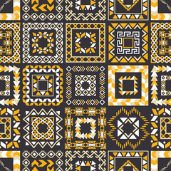 Vector tribal ethnic seamless pattern