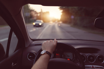 Driving through the streets