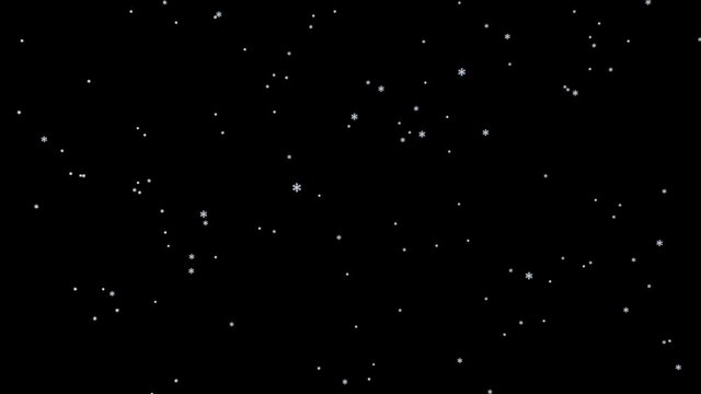 Flocon de neige dans la nuit