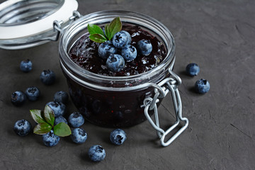 Homemade blueberry jam
