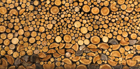 BACKGROUND, WALL OF WOOD STUMP