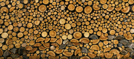 BACKGROUND, WALL OF WOOD STUMP