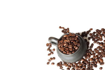 cup with coffee beans