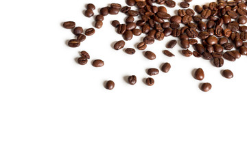spilled coffee beans