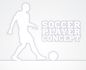 Soccer Football Player Concept Silhouette