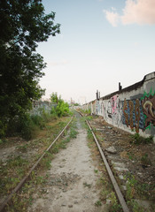 Obraz premium abandoned railroad tracks