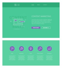 Content Marketing vector design template for websites and apps