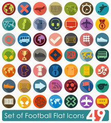 Set of football icons