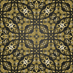 Seamless Damask Vector Background