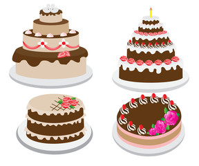 A set of a big cake for the holiday