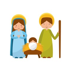 manger characters isolated icon