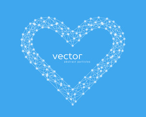 Vector illustration of heart frame