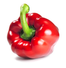 Red bell pepper or paprika, isolated on white