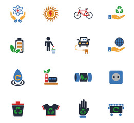 alternative energy icon set