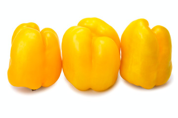 Three yellow  peppers